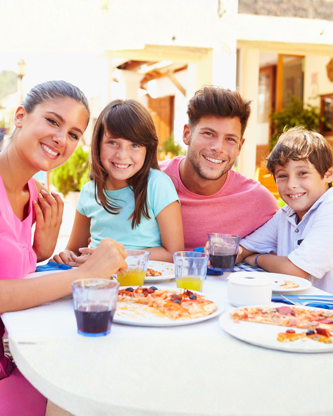 famiglia al ristorante