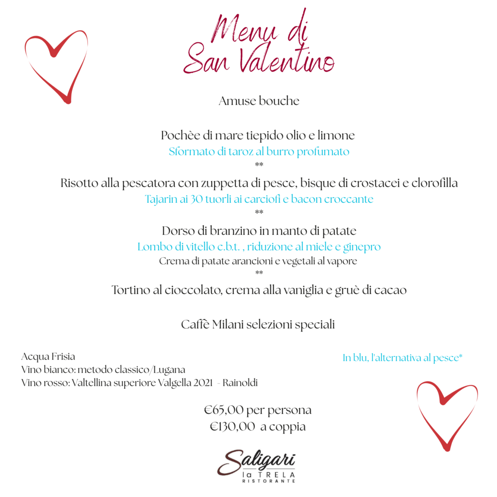 MENU S. VALENTINO 2026