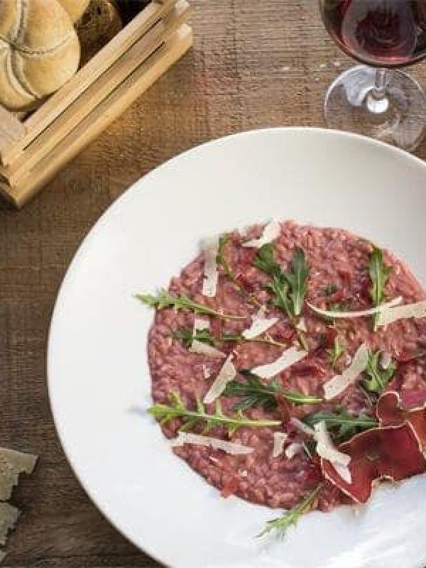 piatto risotto al sassella e bresaola