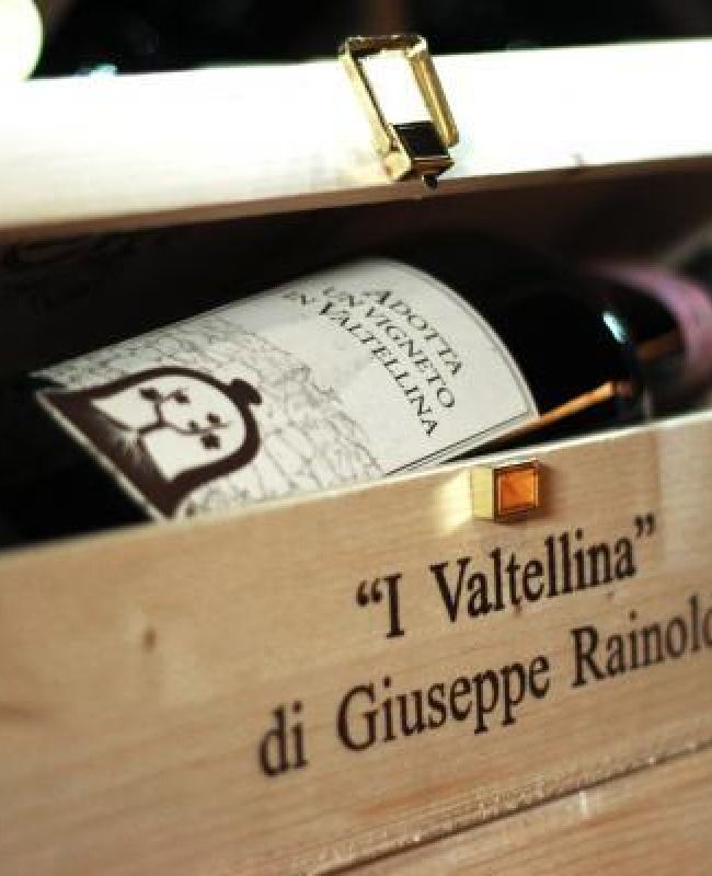 bottiglia di vino in scatola